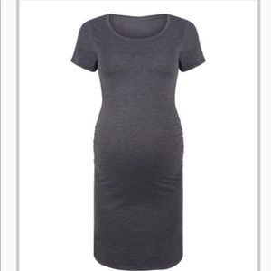 Gray Maternity T-shirt Dress